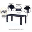 7-Piece Rockaway Solid Wood Dining Set in Gray - 6 Paragon 1.0 Dining Chairs