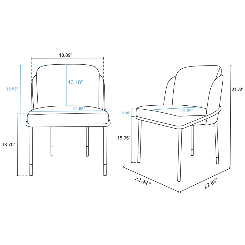 7-Piece Rockaway Solid Wood Dining Set with 6 Flor Dining Chairs in Wheat