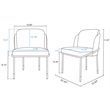 7-Piece Rockaway Solid Wood Dining Set with 6 Flor Dining Chairs in Wheat