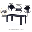 7-Piece Rockaway Solid Wood Dining Set with 6 Flor Dining Chairs in Wheat