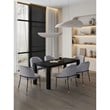 7-Piece Rockaway Solid Wood Dining Set with 6 Flor Dining Chairs in Gray
