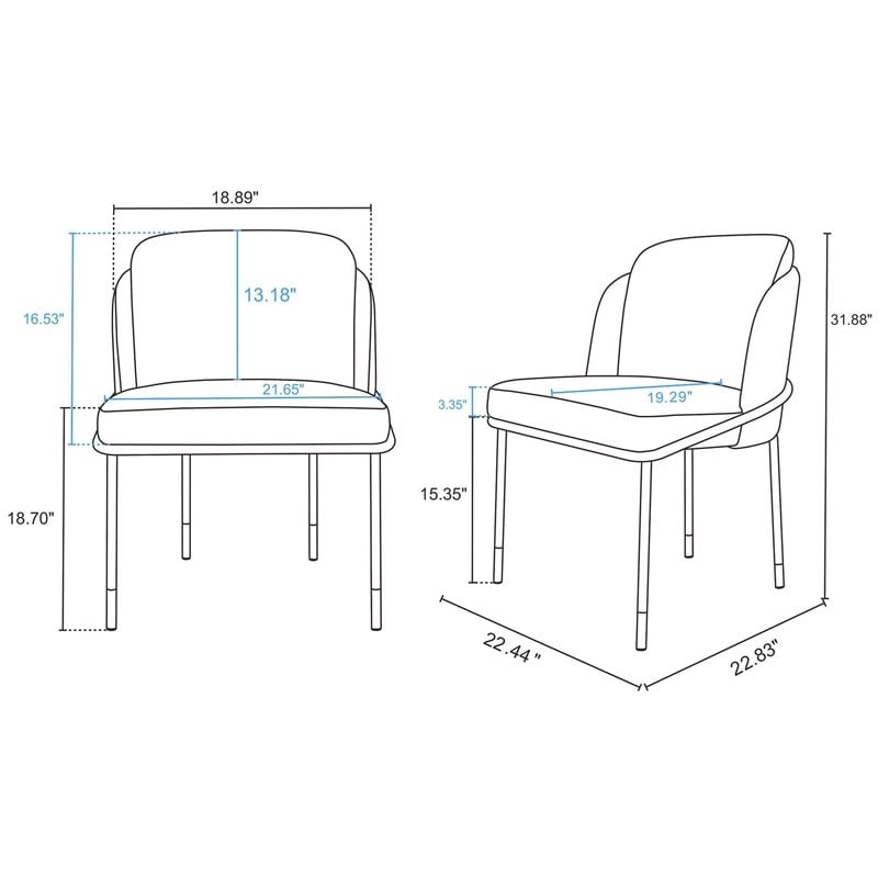 7-Piece Rockaway Solid Wood Dining Set with 6 Flor Dining Chairs in Gray