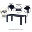 7-Piece Rockaway Solid Wood Dining Set with 6 Flor Dining Chairs in Gray