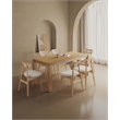 7-Piece Rockaway Solid Wood Dining Set in Natural with 6 Colbert Dining Chairs