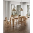 7-Piece Rockaway Solid Wood Dining Set in Natural - 6 Paragon 1.0 Dining Chairs