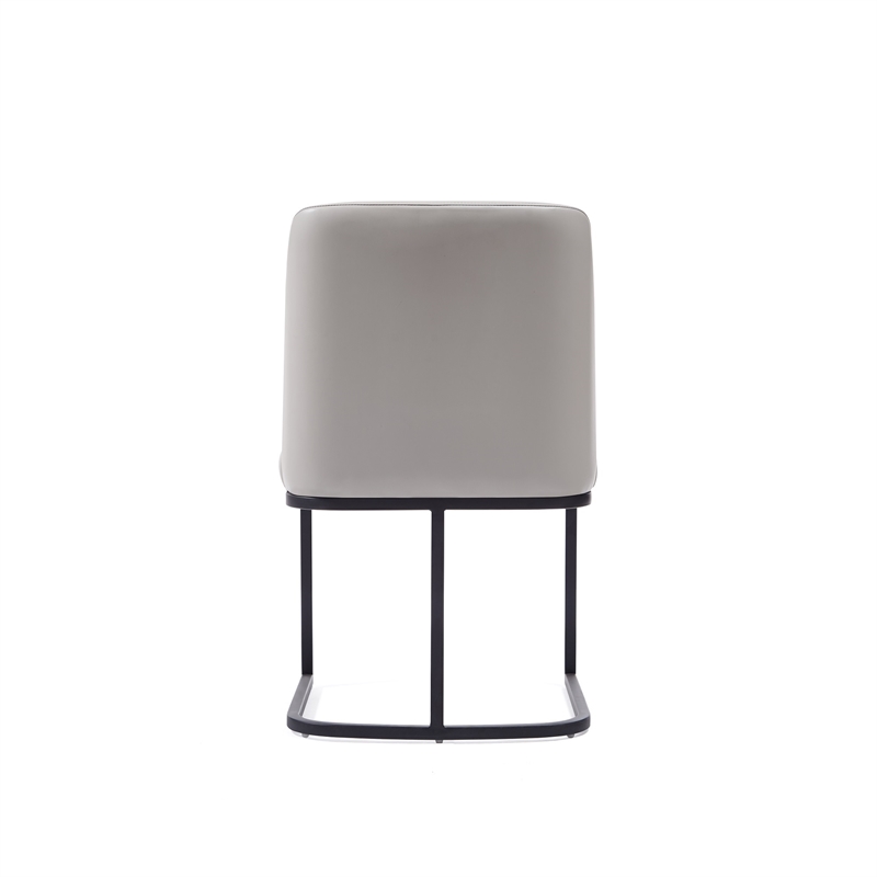 Manhattan Comfort Serena 8 Piece Dining Set with Steel Base in Light Gray