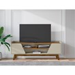 Manhattan Comfort Marcus 62.99 TV Stand with Solid Wood Legs in Beige and Nature