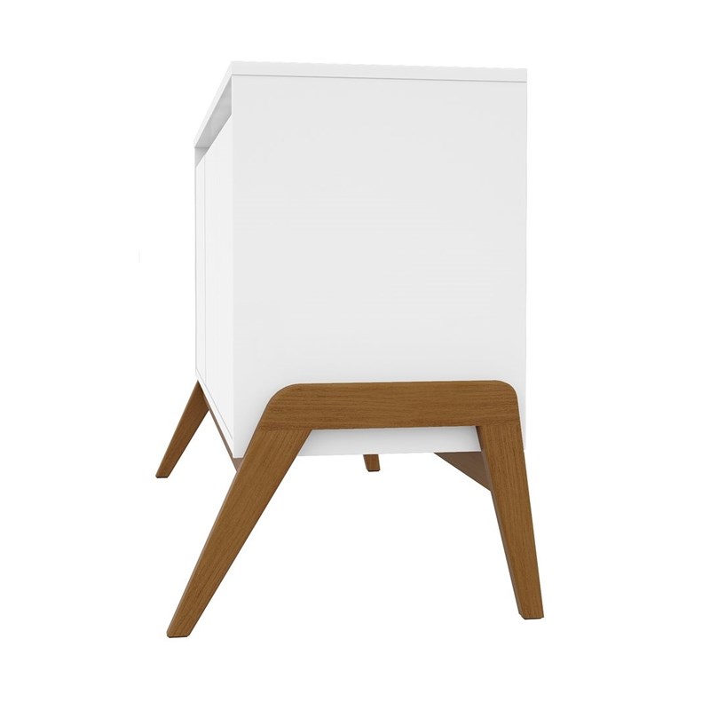 Manhattan Comfort Gales 48.50 Sideboard with Solid Wood Legs in Matte White