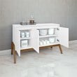 Manhattan Comfort Gales 48.50 Sideboard with Solid Wood Legs in Matte White