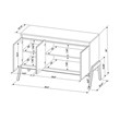 Manhattan Comfort Gales 48.50 Sideboard with Solid Wood Legs in Matte White