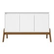 Manhattan Comfort Gales 48.50 Sideboard with Solid Wood Legs in Matte White