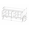 Manhattan Comfort Gales 63.32 Sideboard with Solid Wood Legs in Matte White