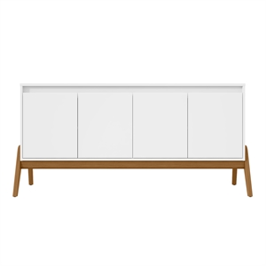 Manhattan Comfort Gales 63.32 Sideboard with Solid Wood Legs in Matte White