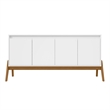 Manhattan Comfort Gales 63.32 Sideboard with Solid Wood Legs in Matte White
