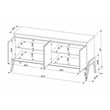 Manhattan Comfort Gales 63.32 Sideboard with Solid Wood Legs in Matte White