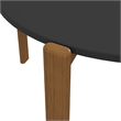 Manhattan Comfort Gales Round Dining Table in Matte Black with Solid Wood Legs