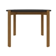 Manhattan Comfort Gales Round Dining Table in Matte Black with Solid Wood Legs