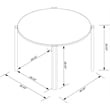 Manhattan Comfort Gales Round 46.54 Dining Table in Beige with Solid Wood Legs