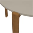 Manhattan Comfort Gales Round 46.54 Dining Table in Beige with Solid Wood Legs