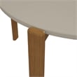 Manhattan Comfort Gales Round 46.54 Dining Table in Beige with Solid Wood Legs