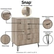3-Piece DUMBO 5-Drawer & 6-Drawer Dressers and Nightstand in Gray