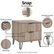 3-Piece DUMBO 5-Drawer & 6-Drawer Dressers and Nightstand in Gray