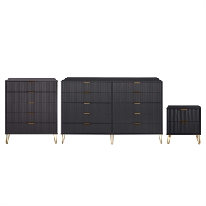 3-piece dumbo  5-drawer tall dresser,  dumbo 10-drawer double tall dresser, and dumbo nightstand 2.0
