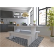 Manhattan Comfort NoMad 3-Piece Engineered Wood Dining Set in White