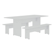 Manhattan Comfort NoMad 3-Piece Engineered Wood Dining Set in White
