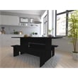Manhattan Comfort NoMad 3-Piece Engineered Wood Dining Set in Black