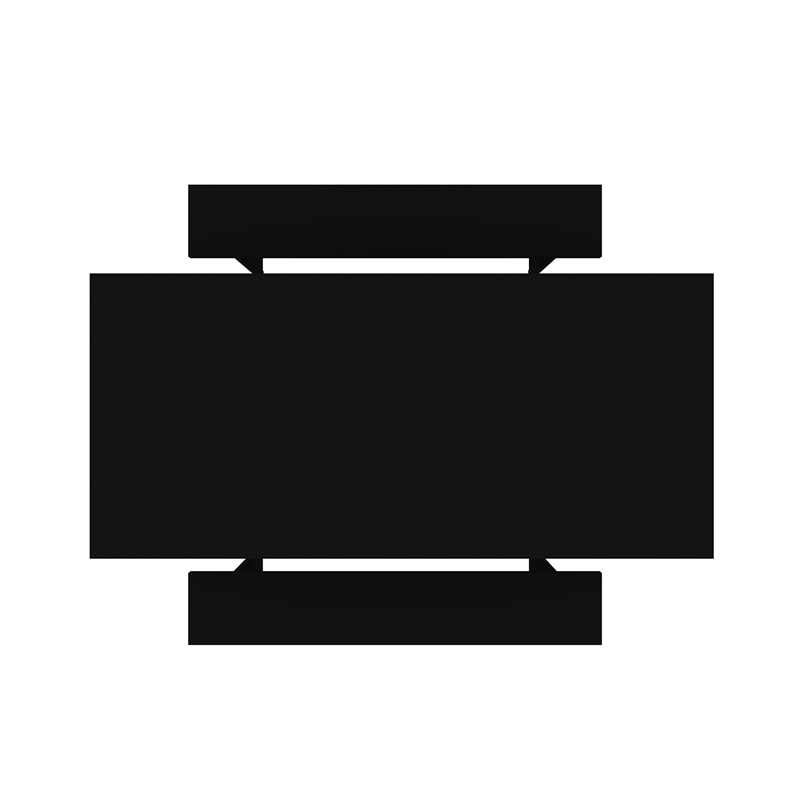 Manhattan Comfort NoMad 3-Piece Engineered Wood Dining Set in Black