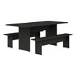 Manhattan Comfort NoMad 3-Piece Engineered Wood Dining Set in Gray
