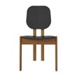 Manhattan Comfort Gales Dining Chair in Black with Solid Wood Legs - Set of 4