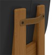 Manhattan Comfort Gales Dining Chair in Black with Solid Wood Legs - Set of 4