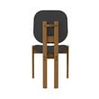 Manhattan Comfort Gales Dining Chair in Black with Solid Wood Legs - Set of 4