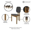 Manhattan Comfort Gales Dining Chair in Black with Solid Wood Legs - Set of 4