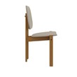 Manhattan Comfort Gales Dining Chair in Beige with Solid Wood Legs - Set of 4