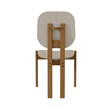 Manhattan Comfort Gales Dining Chair in Beige with Solid Wood Legs - Set of 4