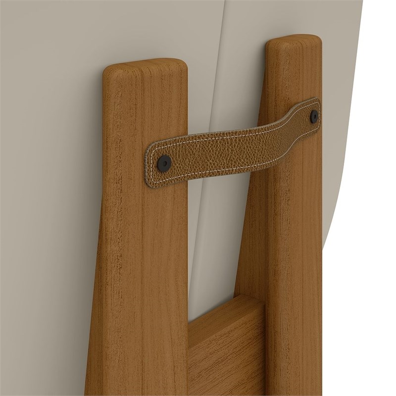 Manhattan Comfort Gales Dining Chair in Beige with Solid Wood Legs - Set of 4