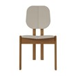Manhattan Comfort Gales Dining Chair in Beige with Solid Wood Legs - Set of 4