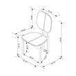 Manhattan Comfort Gales Dining Chair in Beige with Solid Wood Legs - Set of 4