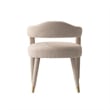 Aspen Dining Armchairs in Gold Dust with Solid Wood Frame - Set of 2
