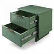 Manhattan Comfort Granville Nightstand 2.0 in Sage Green - Solid Wood - Set of 2