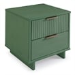 Manhattan Comfort Granville Nightstand 2.0 in Sage Green - Solid Wood - Set of 2
