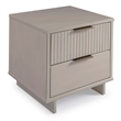 Manhattan Comfort Granville Nightstand 2.0 in Light Gray - Solid Wood - Set of 2