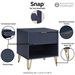 Manhattan Comfort DUMBO 1.0 Nightstand -Midnight Blue -Engineered Wood -Set of 2