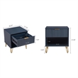 Manhattan Comfort DUMBO 1.0 Nightstand -Midnight Blue -Engineered Wood -Set of 2
