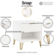Manhattan Comfort DUMBO 1.0 Nightstand in White - Engineered Wood - Set of 2