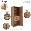 Lee Wardrobe Closet 1.0 from Engineered Wood in Golden Brown - Set of 2