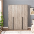 Lee Wardrobe Closet 1.0 from Engineered Wood in Gray - Set of 2